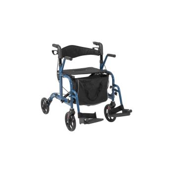 Aluminium Lightweight 2-in-1 Wheelchair Rollator